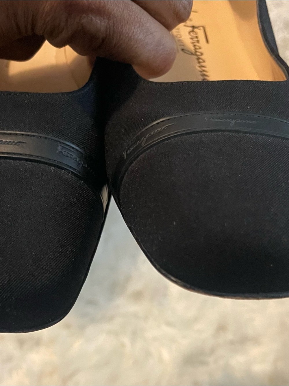 Salvatore Ferragamo Boutique Black Block Heel Pumps Made in Italy, size 10B - Picture 3 of 8